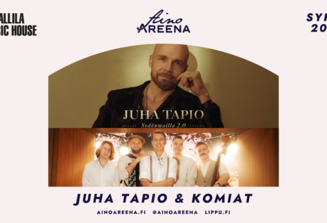 Juha Tapio ja Komiat keikka Aino Areenalla