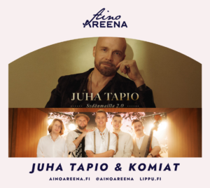 Juha Tapio ja Komiat keikka Aino Areenalla